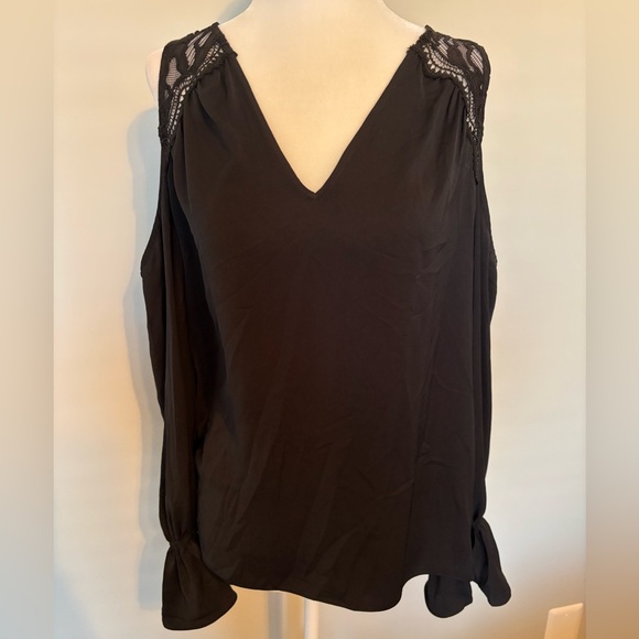 RAMY BROOK Abigail Black Lace Cold Shoulder Blouse - Picture 3 of 8